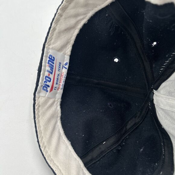 VTG 90s Ole Miss Rebels Pro Line NCAA Fitted Wool Sports Hat Baseball Cap 7 5/8 - Picture 5 of 6